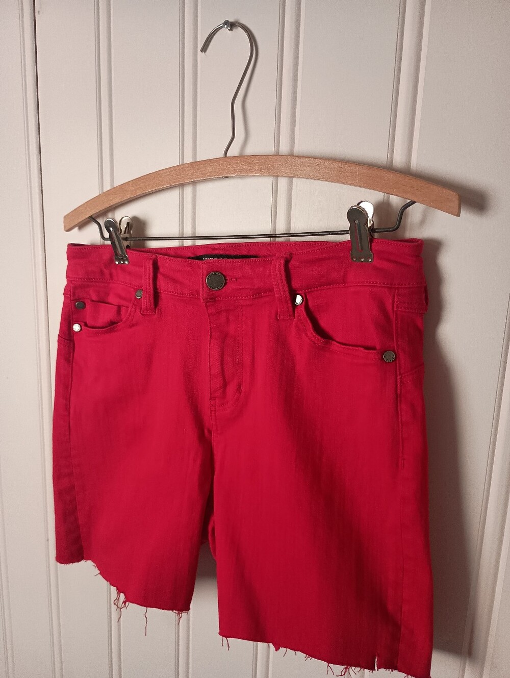 Liverpool Los Angeles - Bright Red Denim Cutoff Shorts- Size 6